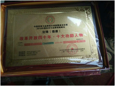 環(huán)球國(guó)際典當(dāng)投資置業(yè)集團(tuán)CEO邊鋒(德康)獲:十大功勛人物前.